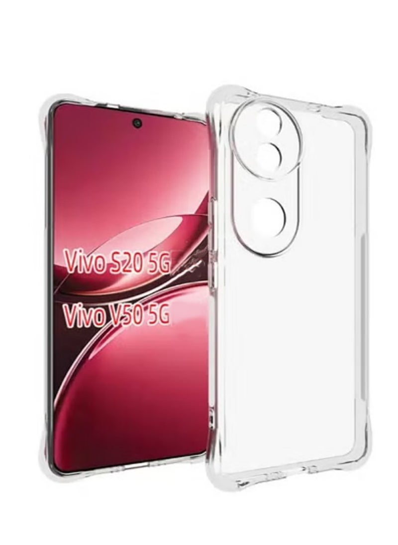 Generic Silicone Case for Vivo V50 5G Clear TPU Four Corners Grade Protection Cover Transparent Soft funda  - Image 1
