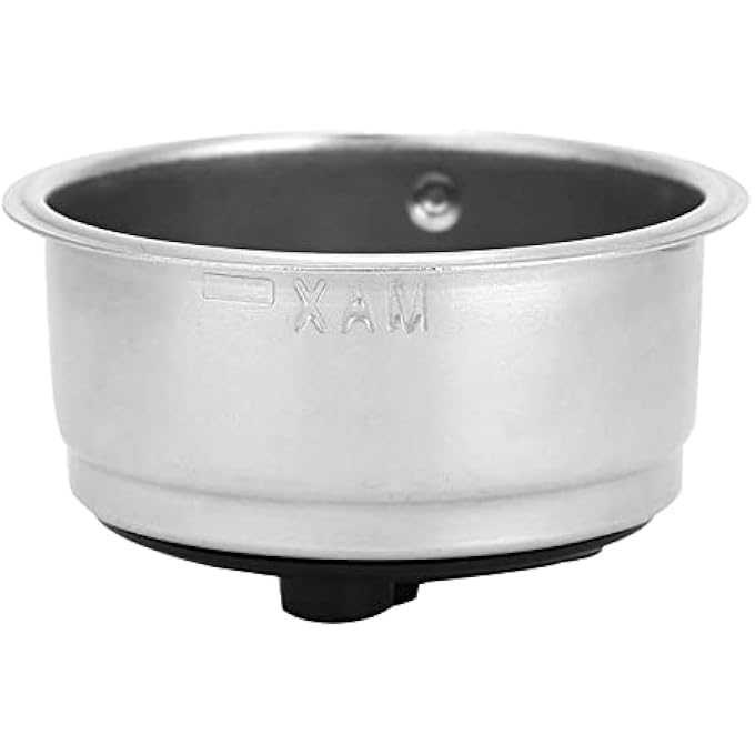 NALACAL سلة فلتر قهوة 51 مم، سعة 2 كوب، مصنوعة من الفولاذ المقاوم للصدأ، شبكة مضغوطة، بديلة لفلتر القهوة لآلات الإسبريسو، سلة فلتر قهوة قابلة لإعادة الاستخدام لآلات القهوة شبه الأوتوماتيكية - Image 1