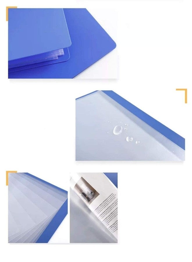 VAVIA A4 Size Display File Folder with 60 Clear Sleeves for Certificates, Blue - Image 4