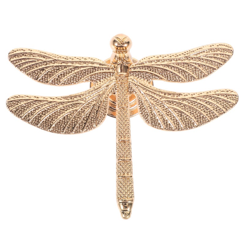 Gold Alloy Dragonfly Cabinet Knob Decorative Door Pull For Kitchen Dresser Drawer - Image 2