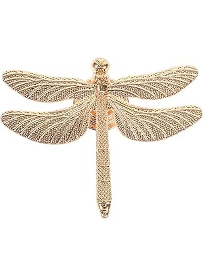 Gold Alloy Dragonfly Cabinet Knob Decorative Door Pull For Kitchen Dresser Drawer - Image 1