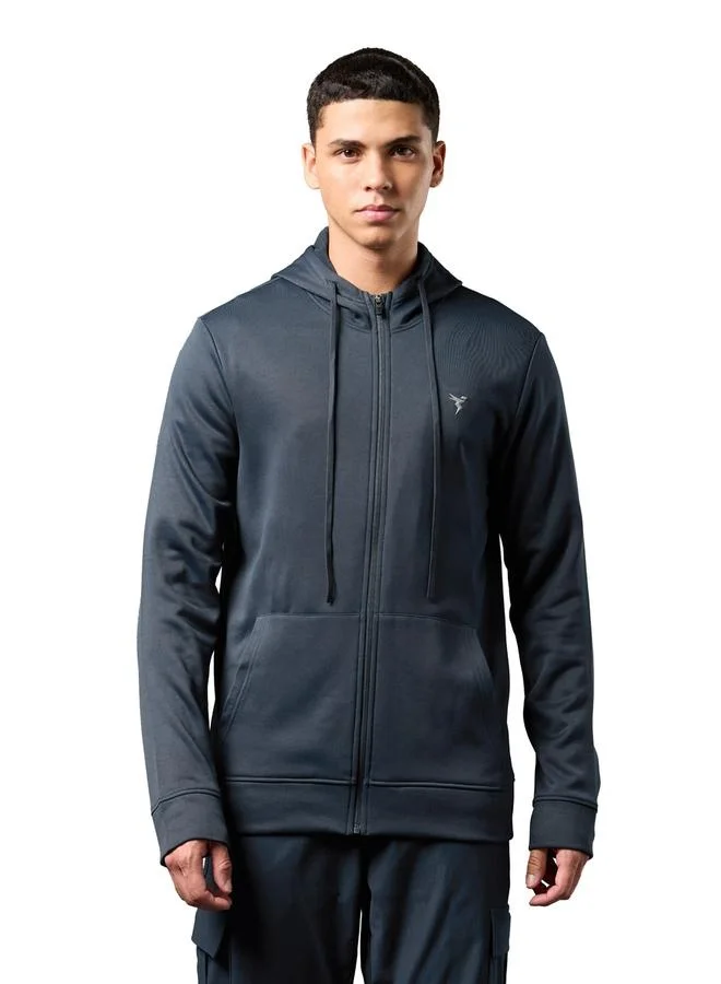 Technosport Technosport Solid Long Sleeve Hoodie with Zip Closure