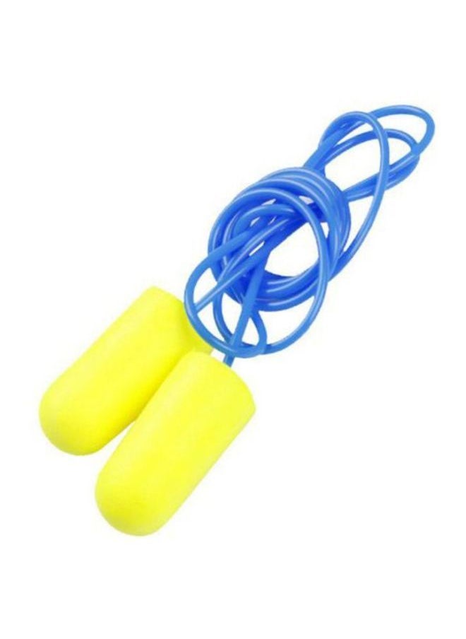 NIBEMINENT 10-Piece E-A-Rsoft Corded Earplugs Set Neon Yellow/Blue 8x3cm  - Image 1