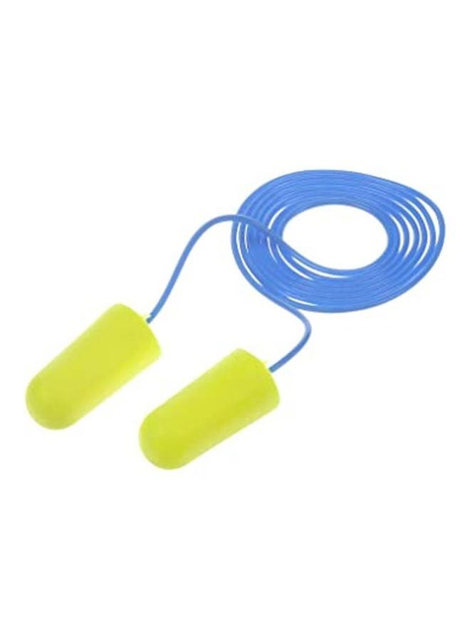 NIBEMINENT 10-Piece E-A-Rsoft Corded Earplugs Set Neon Yellow/Blue 8x3cm  - Image 2