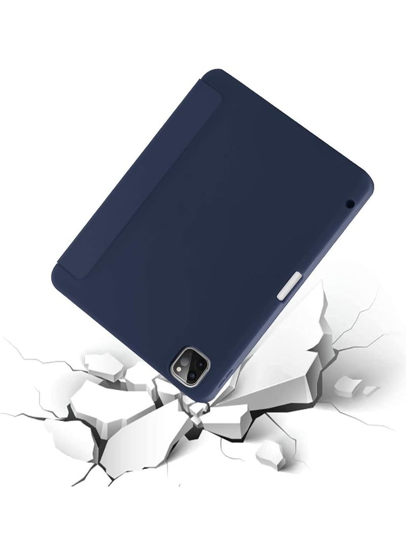 Case for iPad Pro 11 Inch 2021(3rd Gen)/2020(2nd Gen) with Pencil Holder [Support iPad 2nd Pencil Charging/Pair] Slim Trifold Stand, Smart Protective Case Cover - Image 2