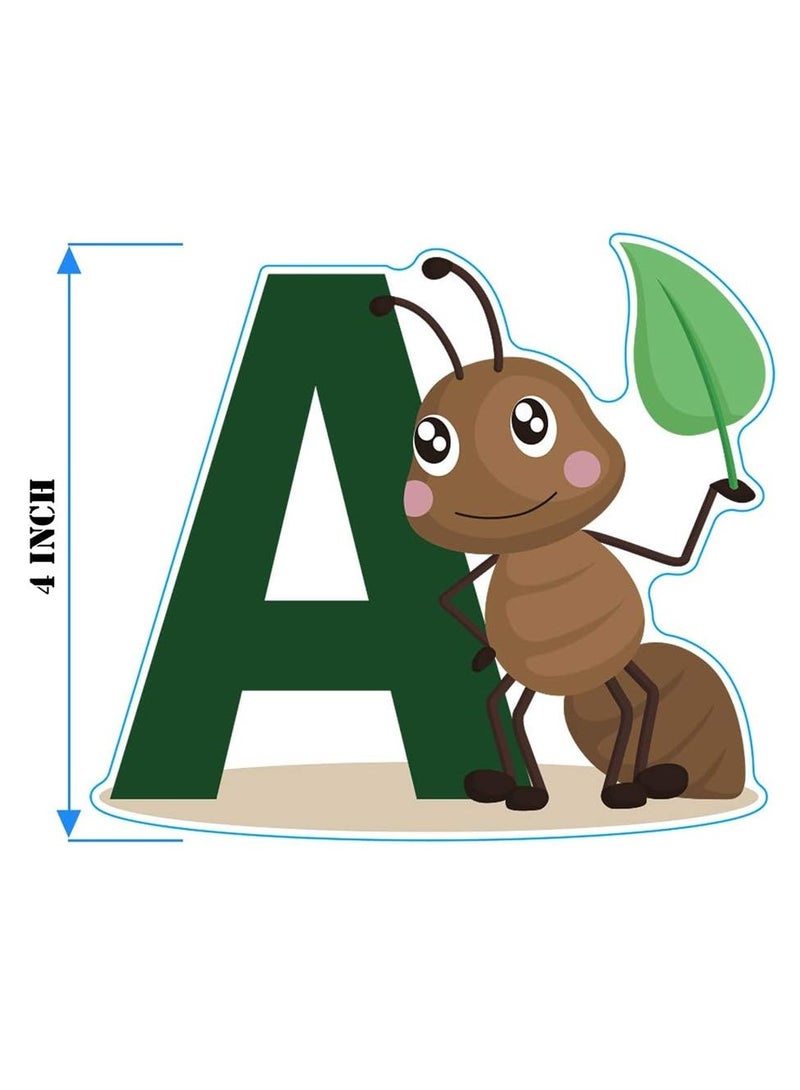 DEKOSH Dekosh animal alphabet kids wall decals peel & stick educational baby stickers for playroom classroom decoration  - Image 4