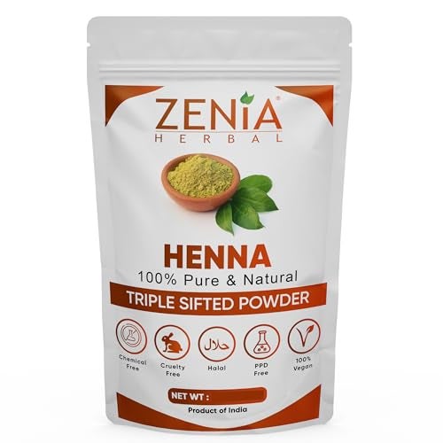 Zenia 100% Pure & Natural Henna Powder (Lawsonia Inermis) | 908g (3.5 oz) | Orange-Red Hair Color | Triple Sifted | Fresh from Rajasthan | No Chemicals, No Additives - Image 1
