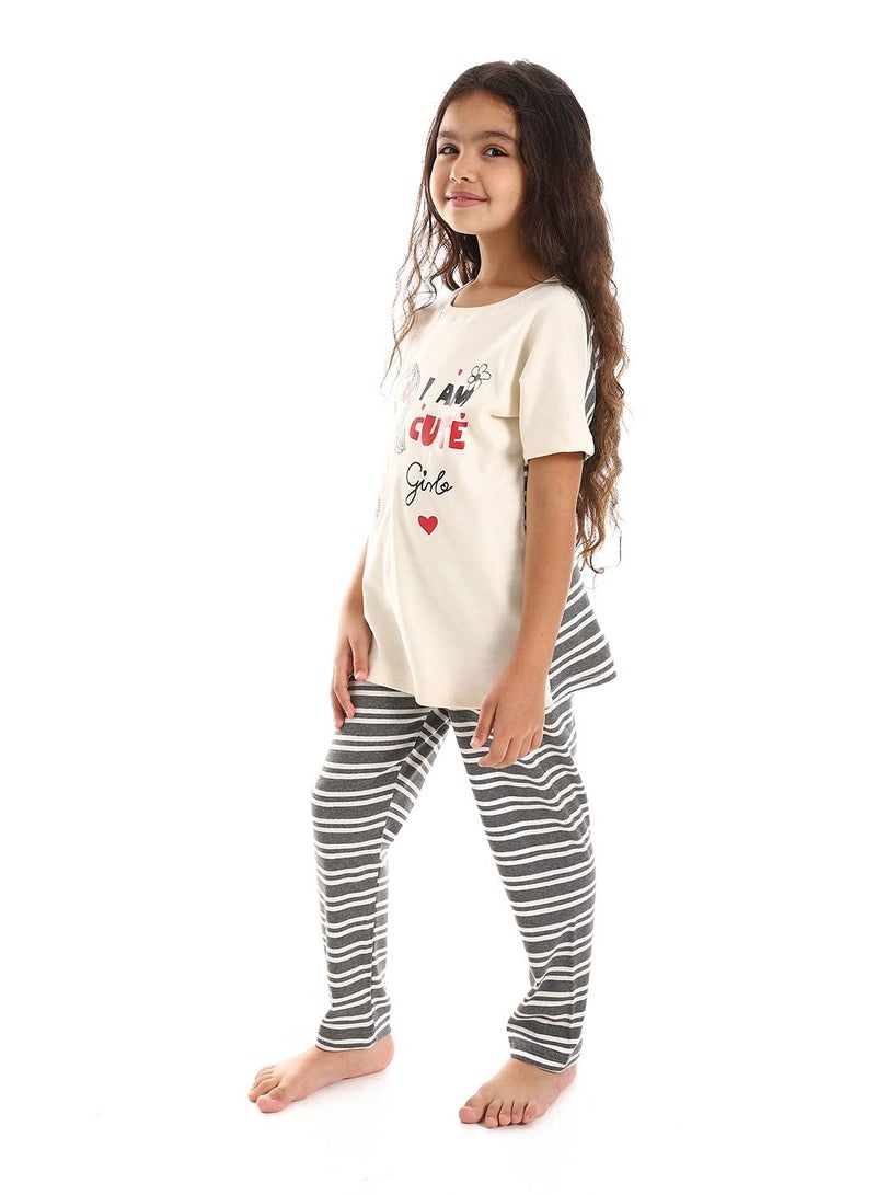 Caesar Printed Top With Pants Pajama Set - Image 2