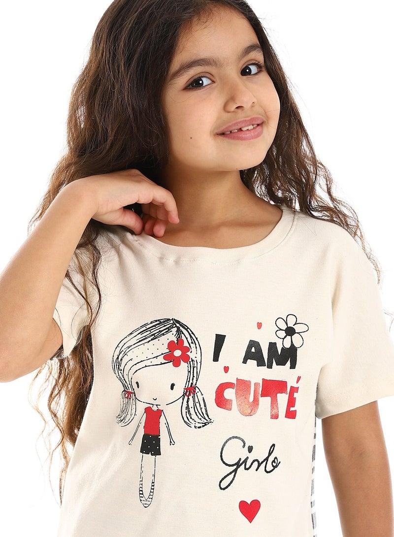 Caesar Printed Top With Pants Pajama Set - Image 3
