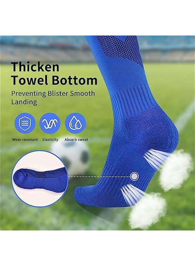 RYNX Mens Football SocksBreathable Long Football SocksThickening Knee High Athletic Socks for Football Running Training DanceUni Antislip Towel Bottom Socks Long Soccer Sock for Adult Youth - Image 3