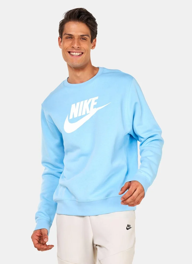 Nike Men's Sportswear Club Fleece Graphic Crew Sweatshirt