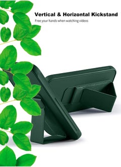 Wtech Hand Grip Foldable Magnetic Kickstand Wrist Strap Finger Grip With Built-In Iron Case Cover For Xiaomi Redmi 13C 4G 2023 / Xiaomi Poco C65 4G 2023 Dark Green  - Image 4