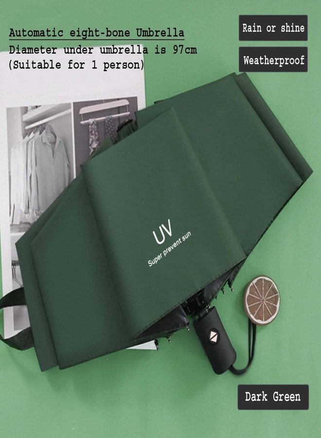 KEKEMI 3 Fold UV Plain Automatic Sun & Rain Umbrella for Men & Women (Pack of 2) - Image 3