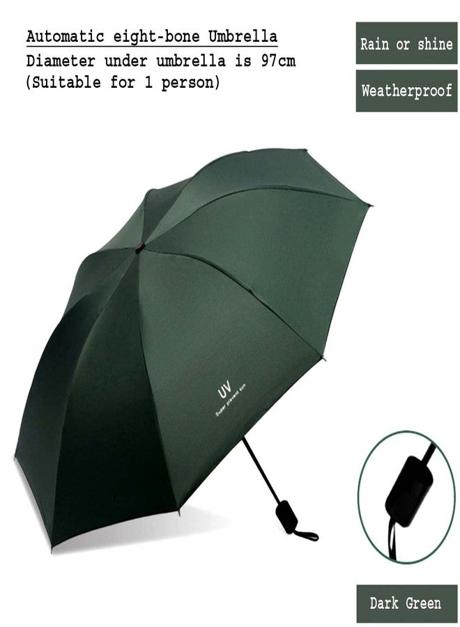 KEKEMI 3 Fold UV Plain Automatic Sun & Rain Umbrella for Men & Women (Pack of 2) - Image 4