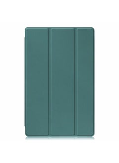 Applicable To Samsung Tab A8 SM-X200 X205 Tablet Protective Case A7 Tri-fold S9FE/S6lite Casco-Color:Dark Green-Applicable Model:A7/T500