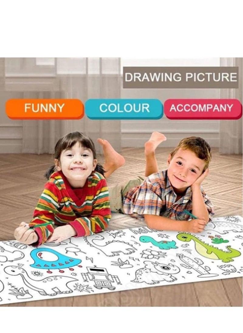SYOSI Children's Drawing Roll Drawing Paper Roll DIY Painting Drawing Paper Filling Paper Early Educational Drawing Book for Kids, Princess  - Image 5