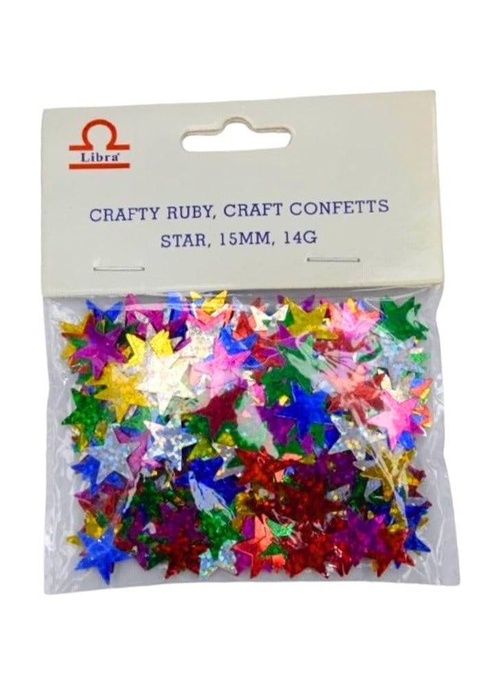 Libra CRAFT RUBBY CRAFT CONFETTS STAR 14G 15MM - Image 2