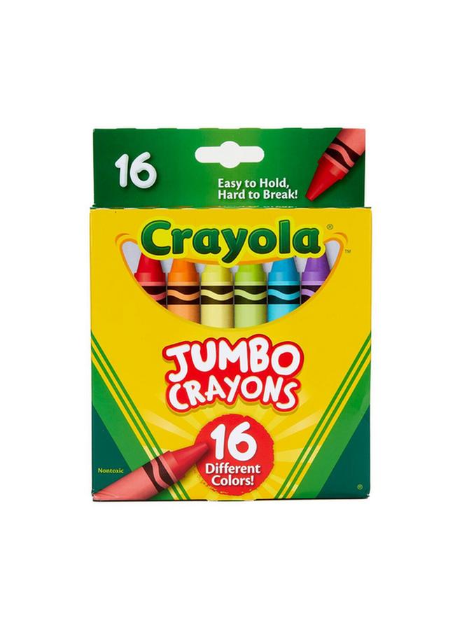 Crayola 16-Piece Bright Jumbo Crayon Set Multicolor CRA5203900001 - Image 1