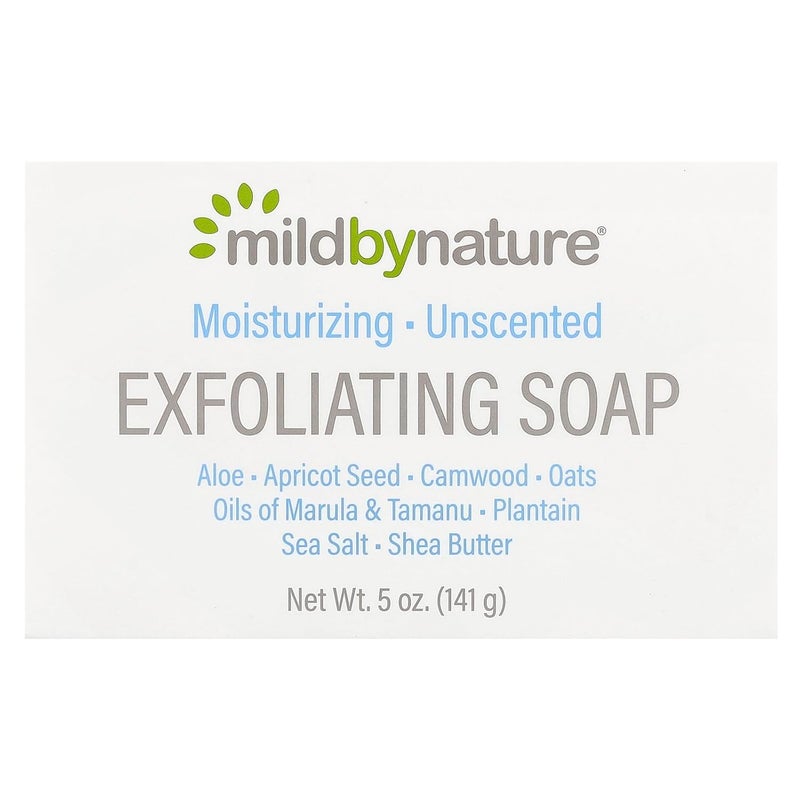 MILD BY NATURE Exfoliating Bar Soap Unscented 5 oz 141 g - Image 1
