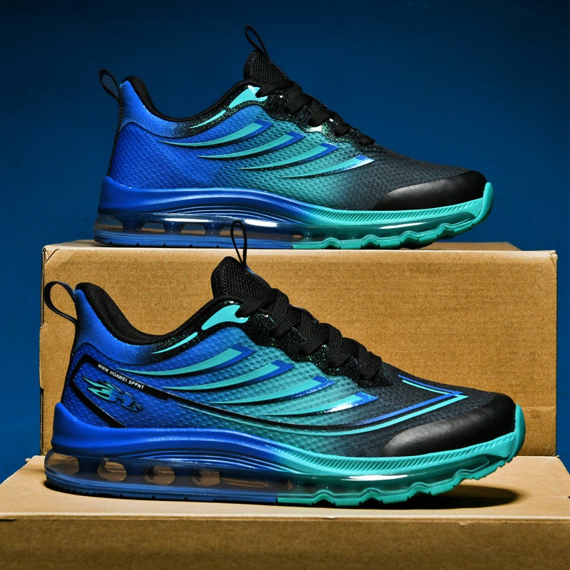2025 Spring New Men'S Cushioning Sneaker Mesh Breathable Lightweight Plus Size Boys Casual Shock Absorption Running Shoes - Image 1