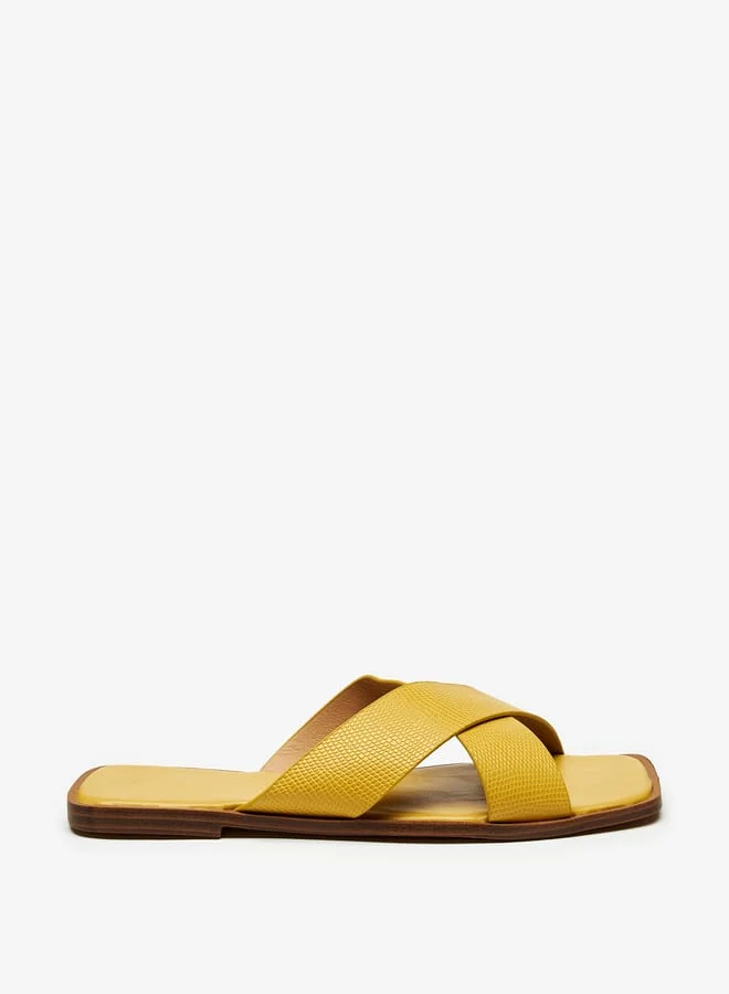 shoexpress Women Textured Slip-On Sandals