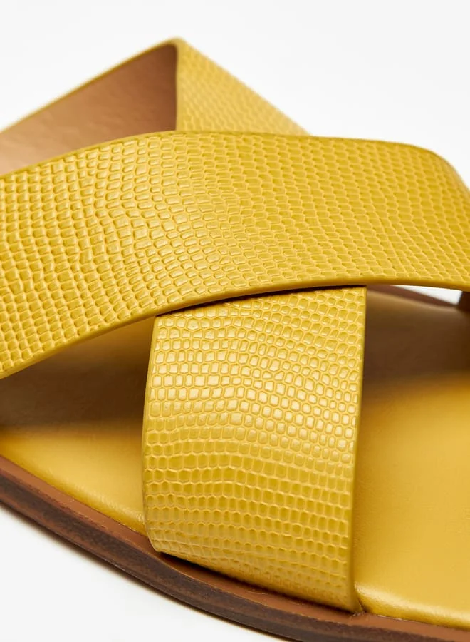 shoexpress Women Textured Slip-On Sandals