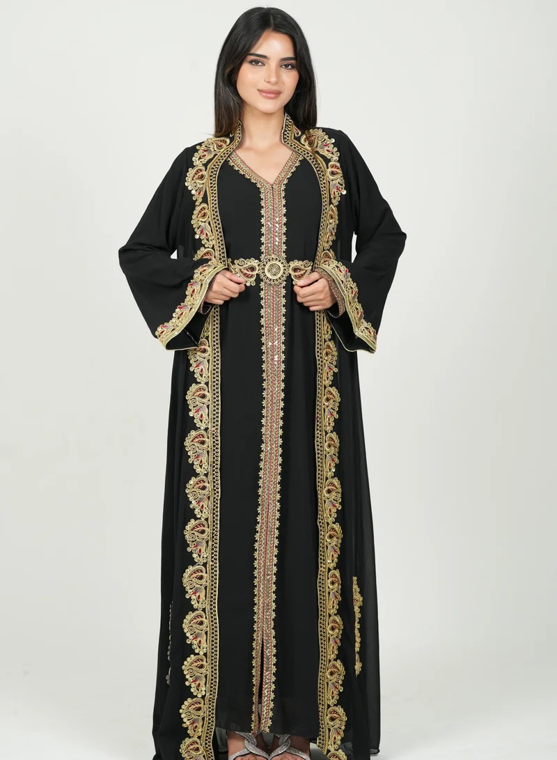 AL BENT AL SHARQIEH embroidered kaftan dress jalabia