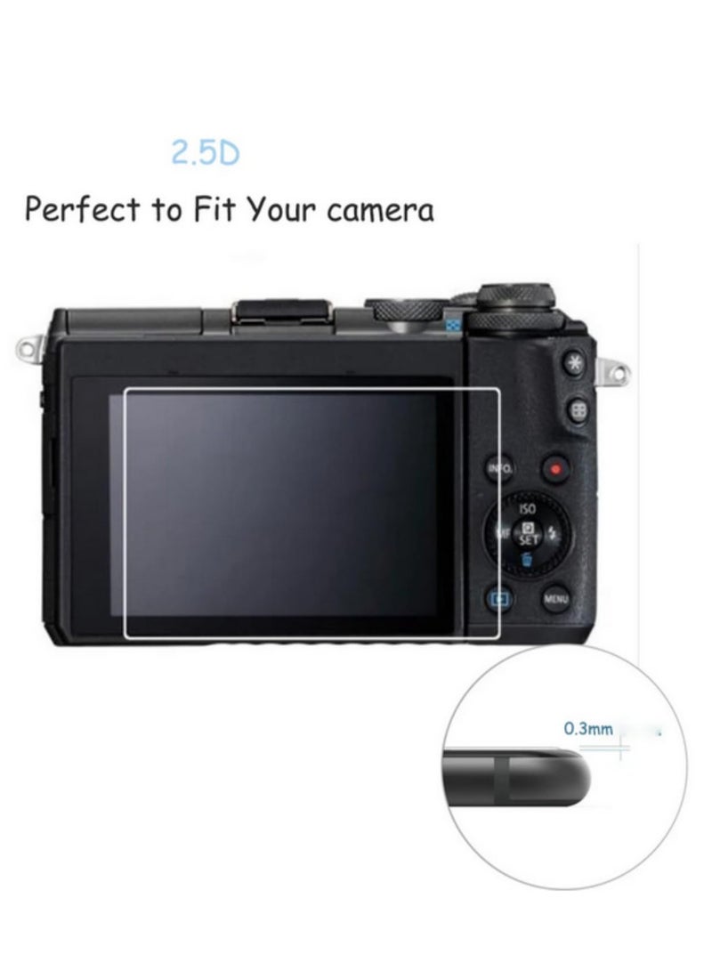 2 حافظة شاشة زجاج مقوى لـ Canon G9X G9X II G7X G7X II Mark 2 Mark II G5X G9 G7 G5 X G1X III G1X III M6 M100 M50 - حماية شاشة LCD للكاميرا (عبوتين) - Image 2