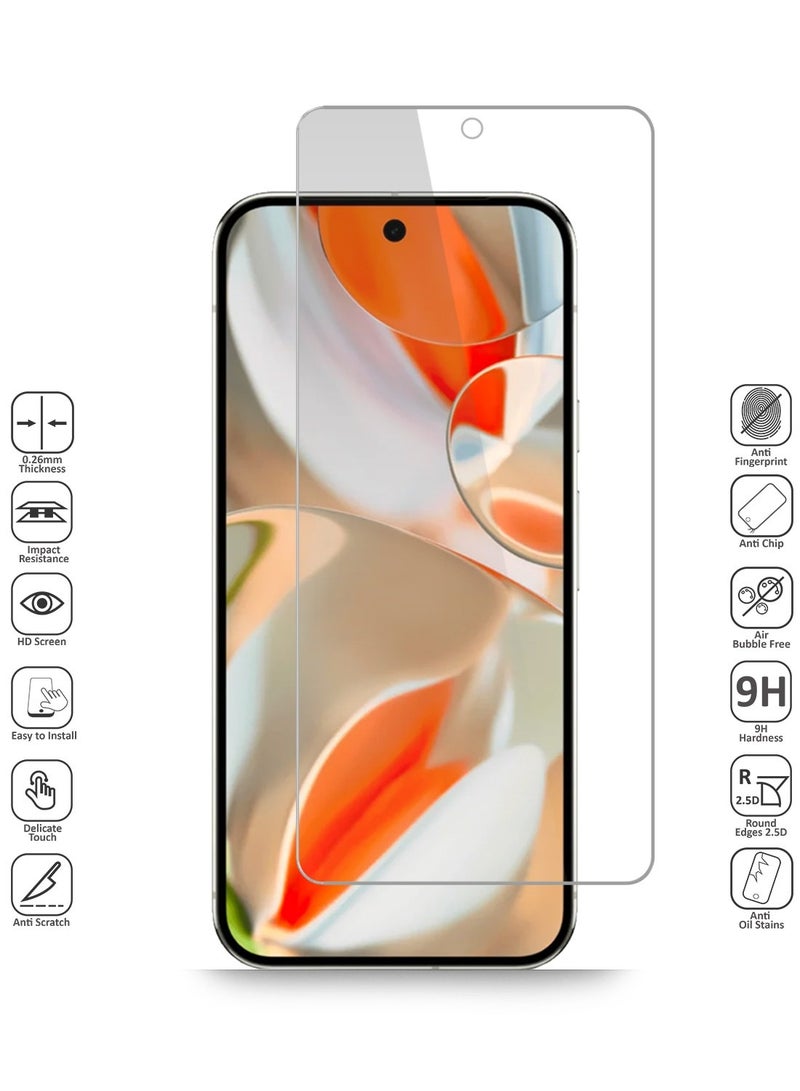 Techie HD Tempered Glass Screen Protector for Google Pixel 9/9 Pro 5G - Anti Reflection Anti Bubbles 9H Hardness 0.33 mm Rounded Edges Easy Installation - Image 2