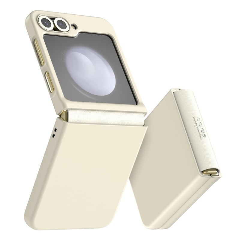 araree Aero Flex for Galaxy Z Flip 6 Case with Hinge Protection Slim Protective Cover PC with Hinge Protector TPU Compatible with Galaxy Z Flip 6 5G Cream Z Flip 6 - Image 2