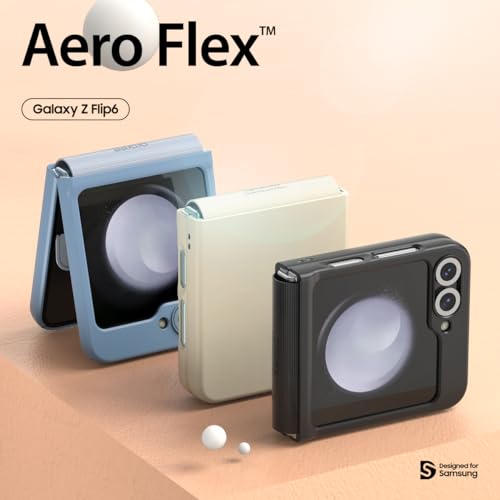 araree Aero Flex for Galaxy Z Flip 6 Case with Hinge Protection Slim Protective Cover PC with Hinge Protector TPU Compatible with Galaxy Z Flip 6 5G Cream Z Flip 6 - Image 3