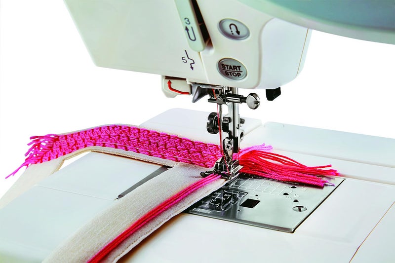 Usha Janome Marvella Automatic Zig-Zag Electric Sewing Machine ||Free Sewing Kit || 13 Built-In-Stitches || 14 stitch Function-Pink and White - Image 3