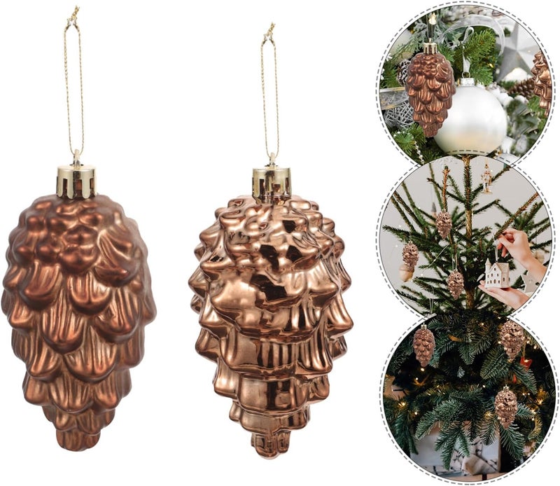 klarako Christmas Pinecone Ornament 8pcs Natural Pine Cones Fall Hanging Pine Cone Pendant with String Holiday Hanging Ornament for Thanksgiving Tree Decoration Harvest Autumn Craft Accessory - Image 5