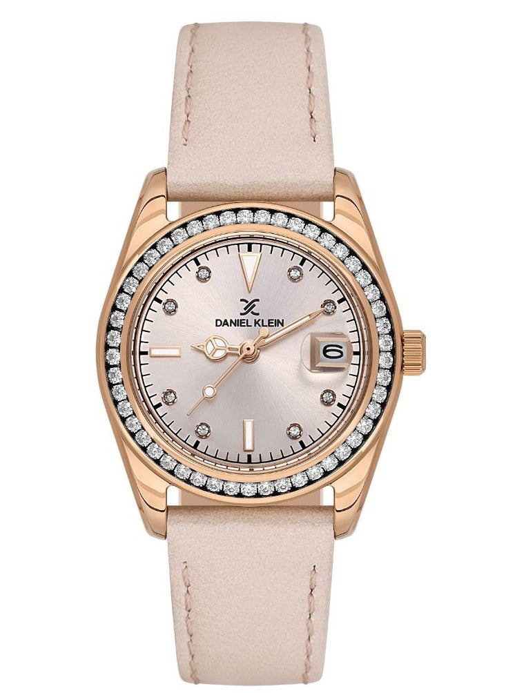 DANIEL KLEIN DANIEL KLEIN PREMIUM WOMENS LEATHER STRAP WATCH - DK.1.13714-3  - Image 1