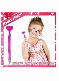 Y&D Heart Shaped Pens Ballpoint Spin Office 1 mm Black Gel Ink Rollerball Kids  Party Favor for School Supply (48 Pieces Multicolor)  - Image 4