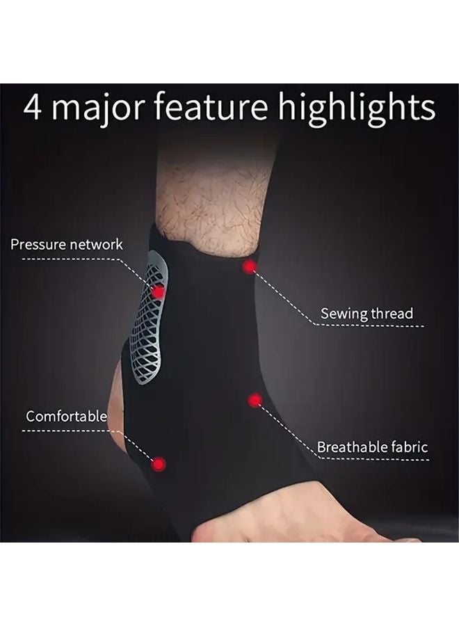 Large Ankle Brace Sleeve Breathable Neoprene Support For Basketball Soccer Injury Recovery - Image 4