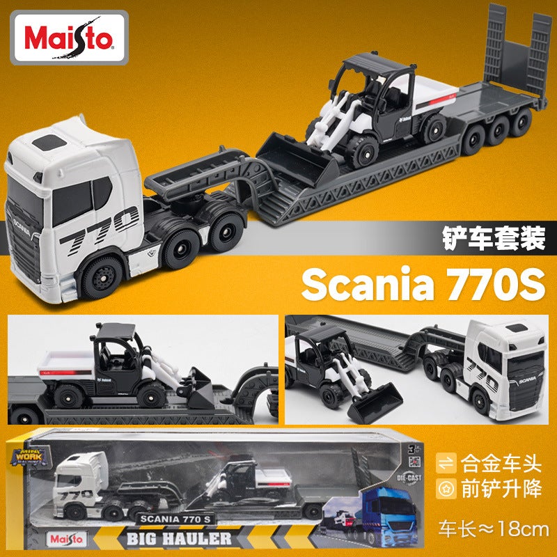 Volvo FH16 Alloy Trailer Model ToyScania 770s + bucket truck Scania 770s + bucket truck