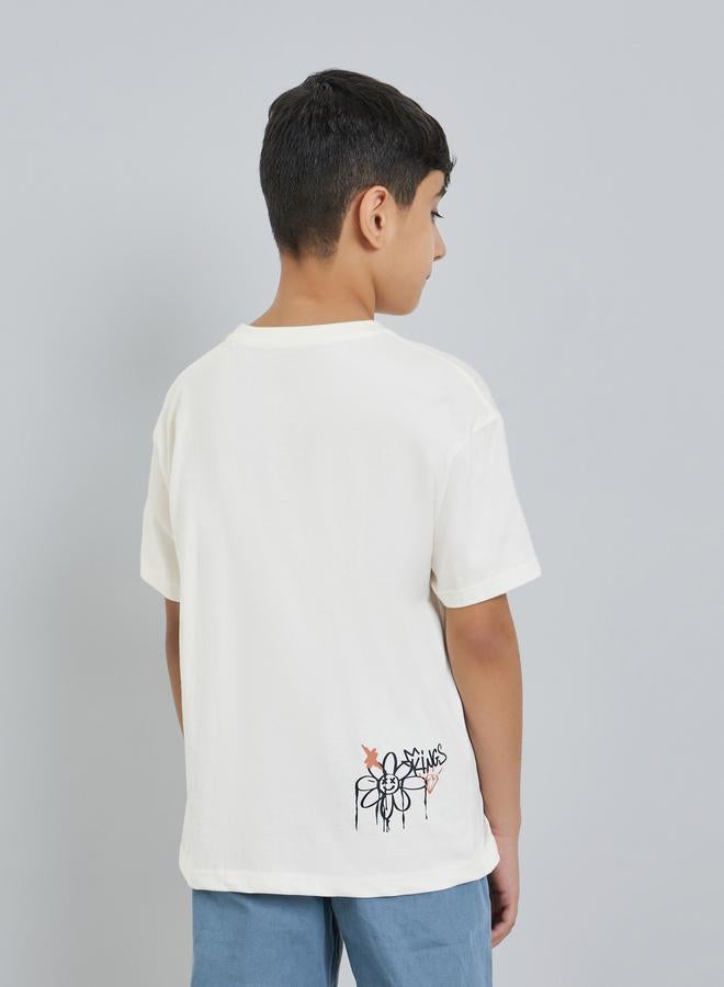 Styli Teen Boys Oversized T-Shirt With Graffiti Print - Image 3