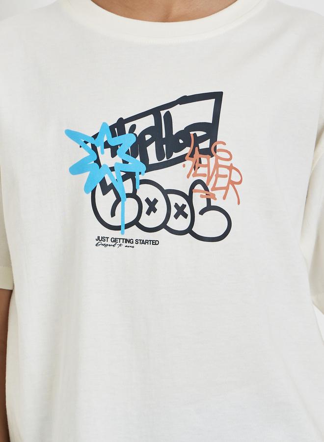 Styli Teen Boys Oversized T-Shirt With Graffiti Print - Image 4