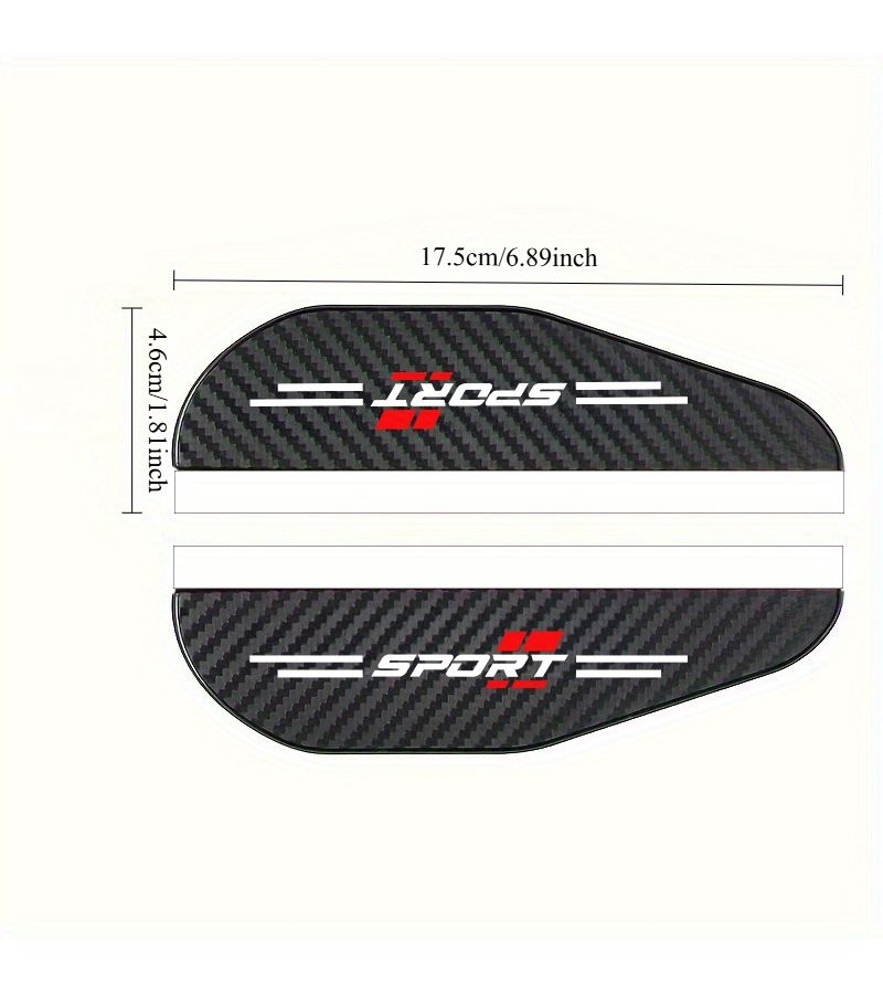 2 Pack Car Rearview Mirror Rain Cover No Drilling Required Easy Install Sun Visor - Image 3