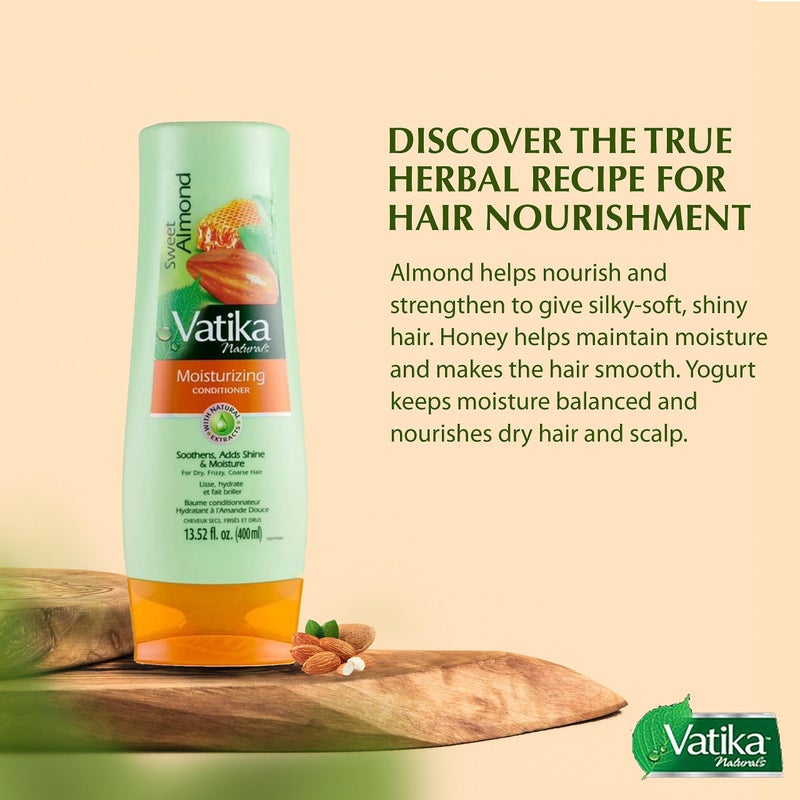 Vatika Naturals Dabur Vatika Naturals Sweet Almond Moisturzing Conditioner 400ml - Image 4
