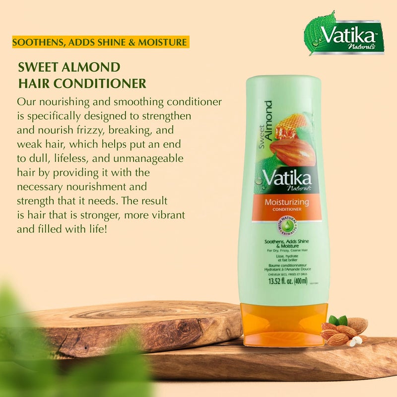 Vatika Naturals Dabur Vatika Naturals Sweet Almond Moisturzing Conditioner 400ml - Image 3
