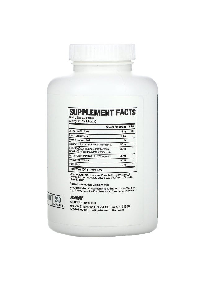 Raw Nutrition Raw Nutrition, Test, 240 Capsules  - Image 2