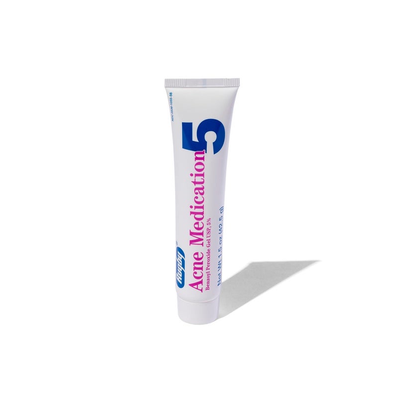 Rugby Acne Medication - Benzoyl Peroxide Gel USP 5% - Vanishing Formula - Greaseless - Helps to Clear Up Acne Pimples - 1.5 Oz. (3 Pack) - Image 1