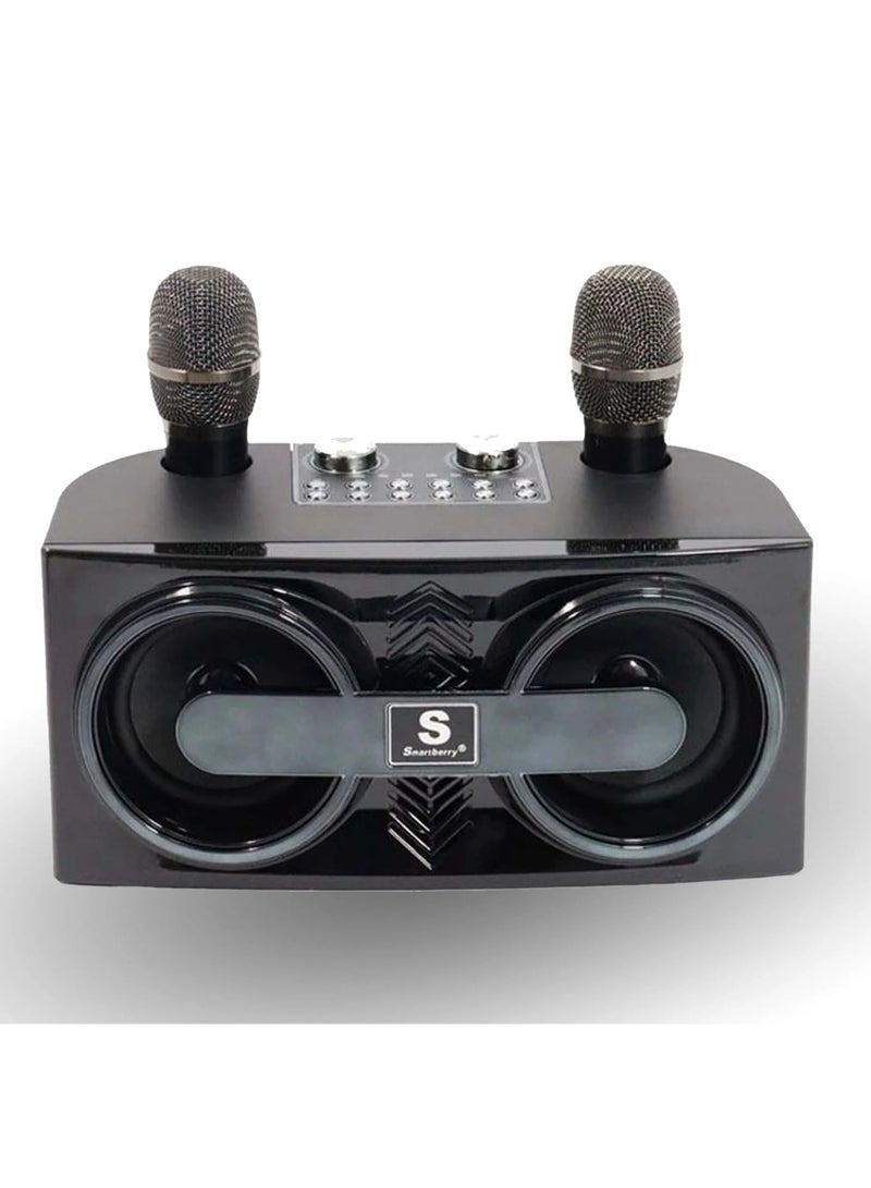 Smart Berry M25 Karaoke Speaker Bluetooth Wireless Mic Black - Image 1