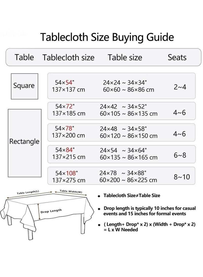 Tablecloth, Thin waterproof and oil resistant table cover, Cuttable table protector with mesh pattern, Easy to clean foldable tablecloth for kitchen, dining room, parties, picnics and home use 54 x 71 inches (Gray) - Image 2