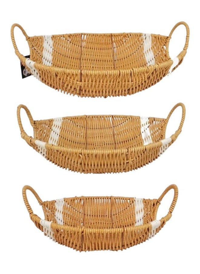 Generic 3-Piece Serving Basket Set Multicolour 