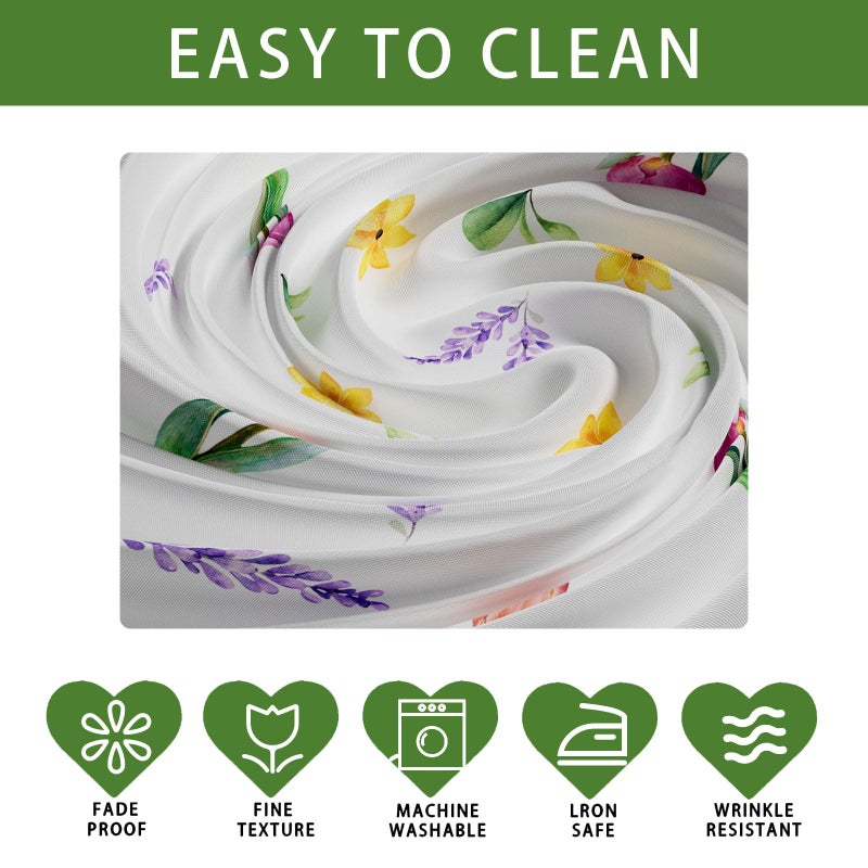 XCHI Tulips Gnomes Flowers Spring Tablecloth Rectangle Summer Table Cloth Washable Table Covers for Indoor Dining Home Party Decorations 60x84 Inch - Image 4