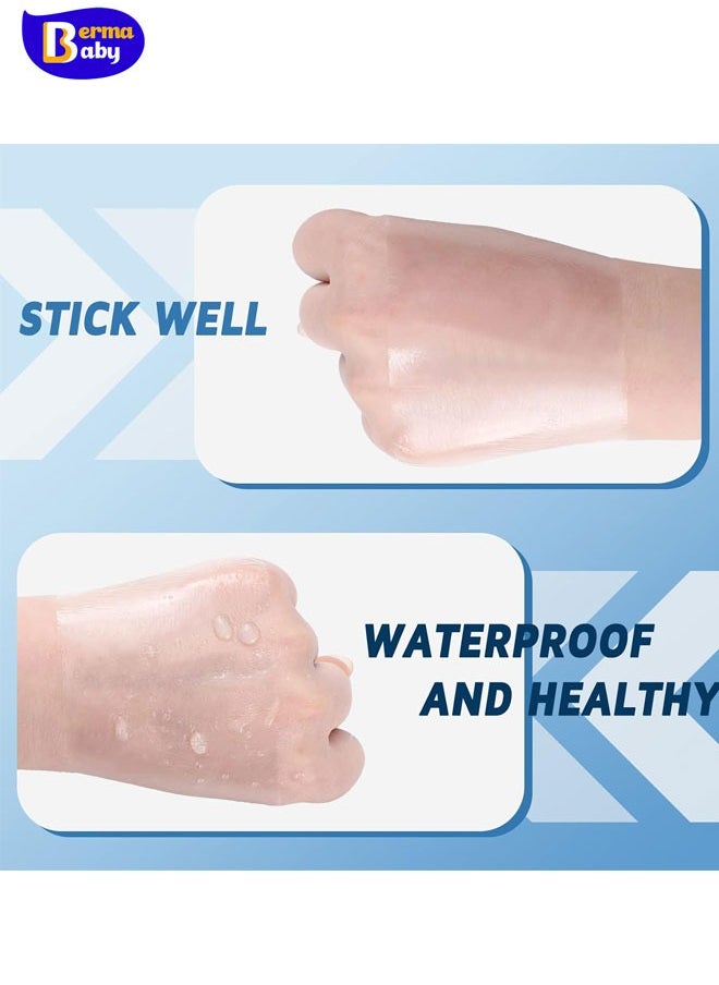 Berma Baby - Transparent Dressing Adhesive Bandage Waterproof Bandage Clear Adhesive Bandages Stretch Tape for Tattoos Swimming（5cm*5cm） - Image 1