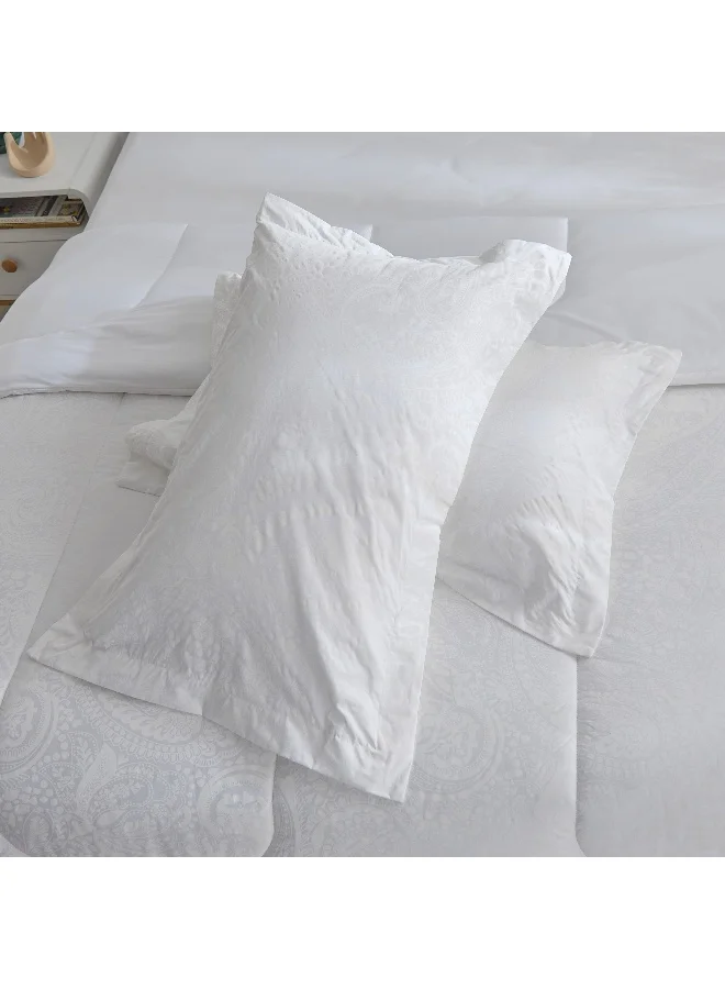 Home Box Opulent Luxe 5-Piece Cotton Jacquard Khadi Print Super King Comforter Set - 240x240 cm